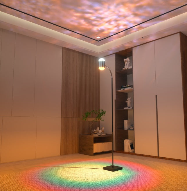 EP LIGHT Dual Head Floor Lamp Sunset Aurora Projector Lights, Ambient Night Lights EP LIGHT Dual Head Floor Lamp Sunset Aurora Projector Lights, Ambient Night Lights