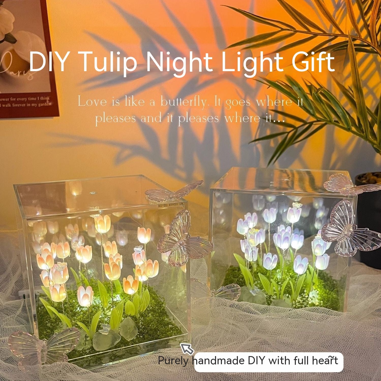 Creative Butterfly Garden Grass Tulip Night Lights Creative Butterfly Garden Grass Tulip Night Lights