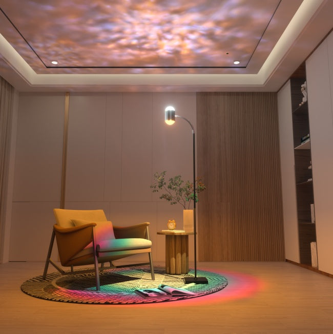 EP LIGHT Dual Head Floor Lamp Sunset Aurora Projector Lights, Ambient Night Lights EP LIGHT Dual Head Floor Lamp Sunset Aurora Projector Lights, Ambient Night Lights
