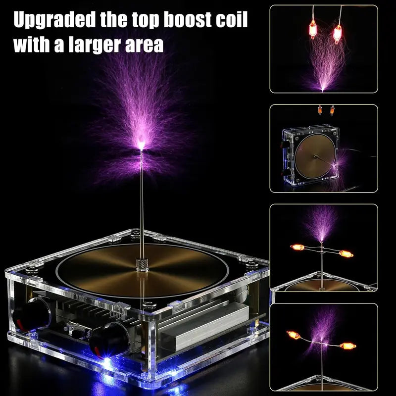 Music Tesla Coil , Touchable, Artificial Lightning, Spark Gap Electric Arc Generator, Dekstop Decoration, Science Teaching, Experminetal Model Music Tesla Coil , Touchable, Artificial Lightning, Spark Gap Electric Arc Generator, Dekstop Decoration, Science Teaching, Experminetal Model