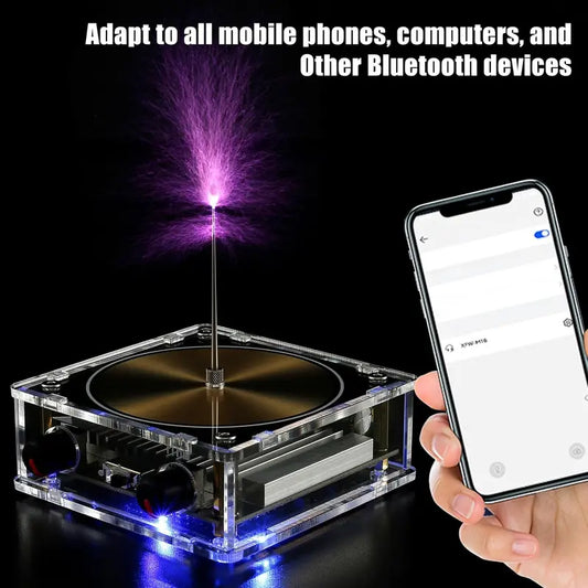 Music Tesla Coil , Touchable, Artificial Lightning, Spark Gap Electric Arc Generator, Dekstop Decoration, Science Teaching, Experminetal Model