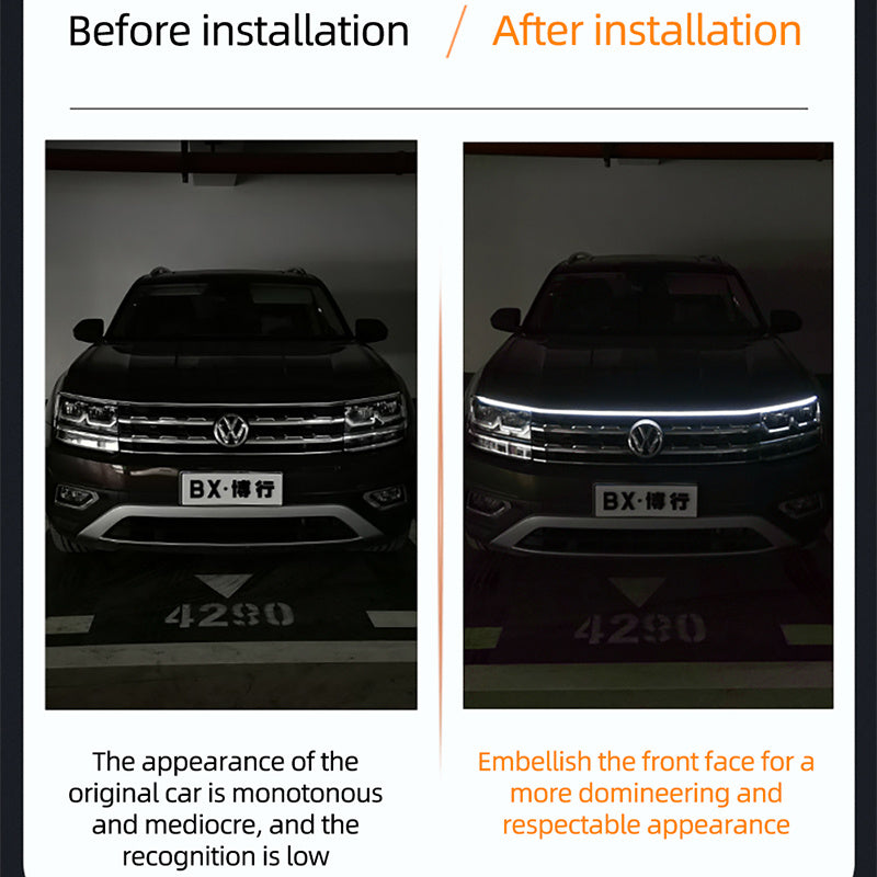 LED Daytime Running Light Scan Starting Car Hood Decorative Lights DRL Auto Engine Hood Guide Decorative Ambient Lamp 12V LED Daytime Running Light Scan Starting Car Hood Decorative Lights DRL Auto Engine Hood Guide Decorative Ambient Lamp 12V