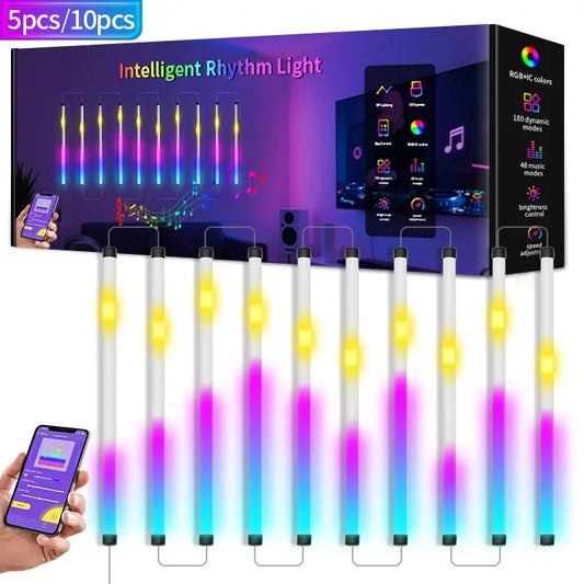 Smart USB RGB LED Light Strip with Music Sync & Seven-Color Rhythm Effects