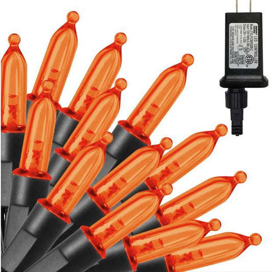 300 LED Halloween Mini String Lights, 99-foot Fairy Lights With Safety Adapter, Suitable For Indoor And Outdoor Home Garden Party Christmas Decorations, Orange
